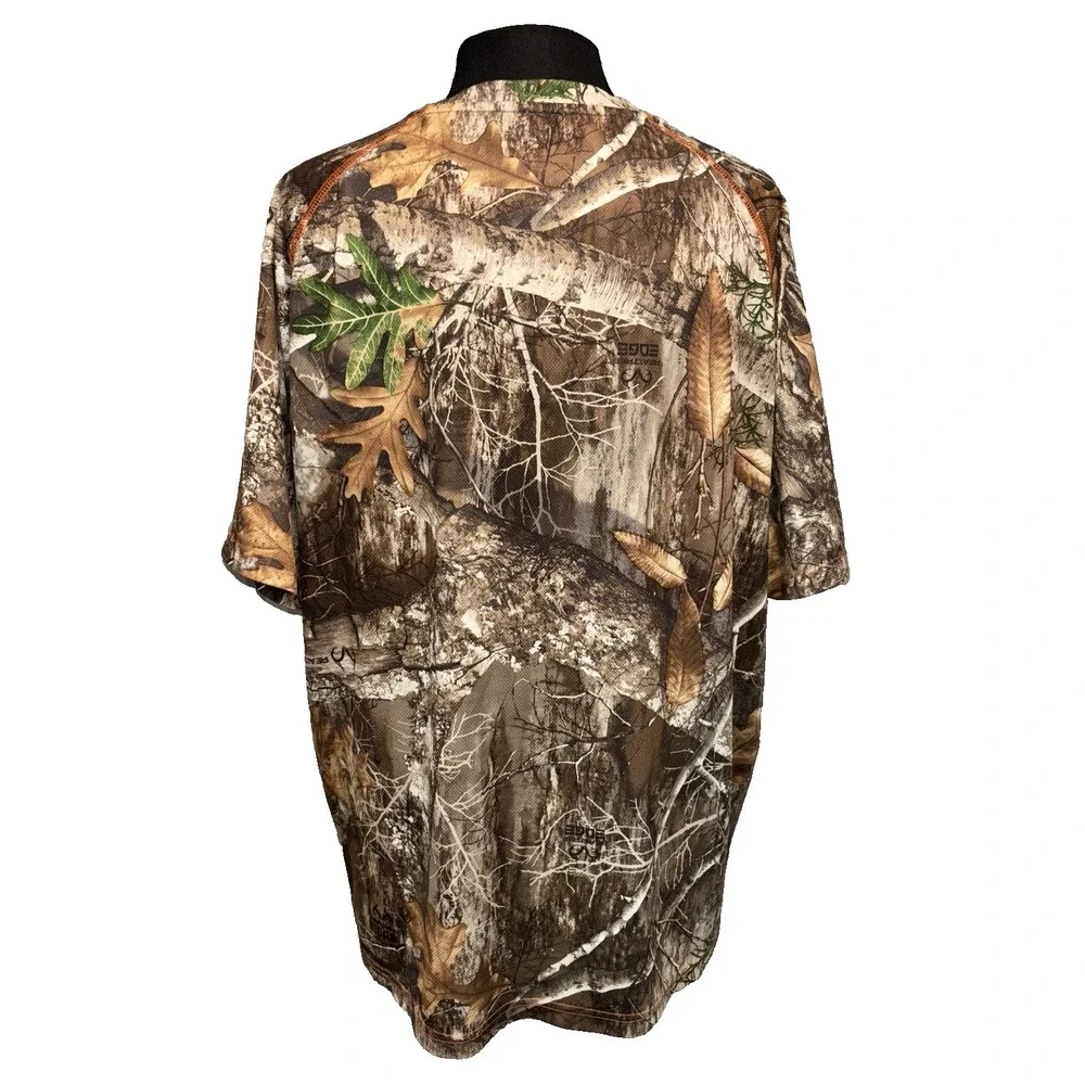 Realtree Edge Mens Short Sleeve Camouflage Polyester Shirt‎ size XL (46-48) EUC